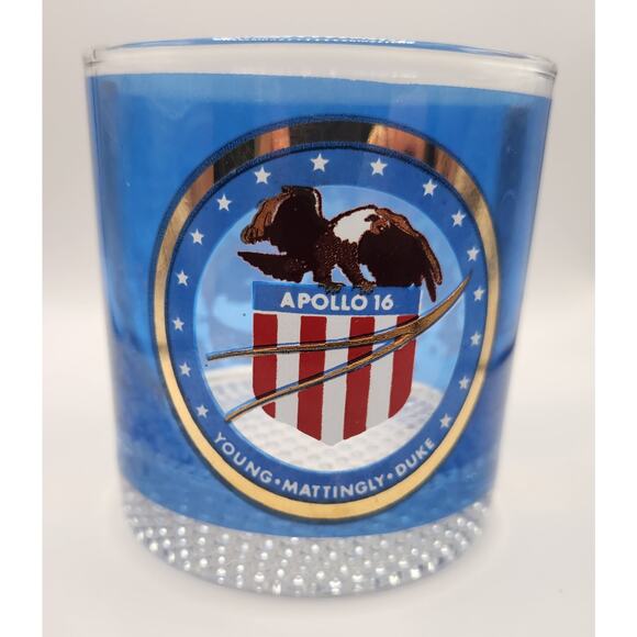 Vintage NASA Apollo Glasses Complete Collection – Set of 10 Blue/Gold Tumblers - Picture 8 of 16